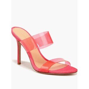 Veronica Beard 'ASHA' Transparent Dual-Band Sandals, Coral